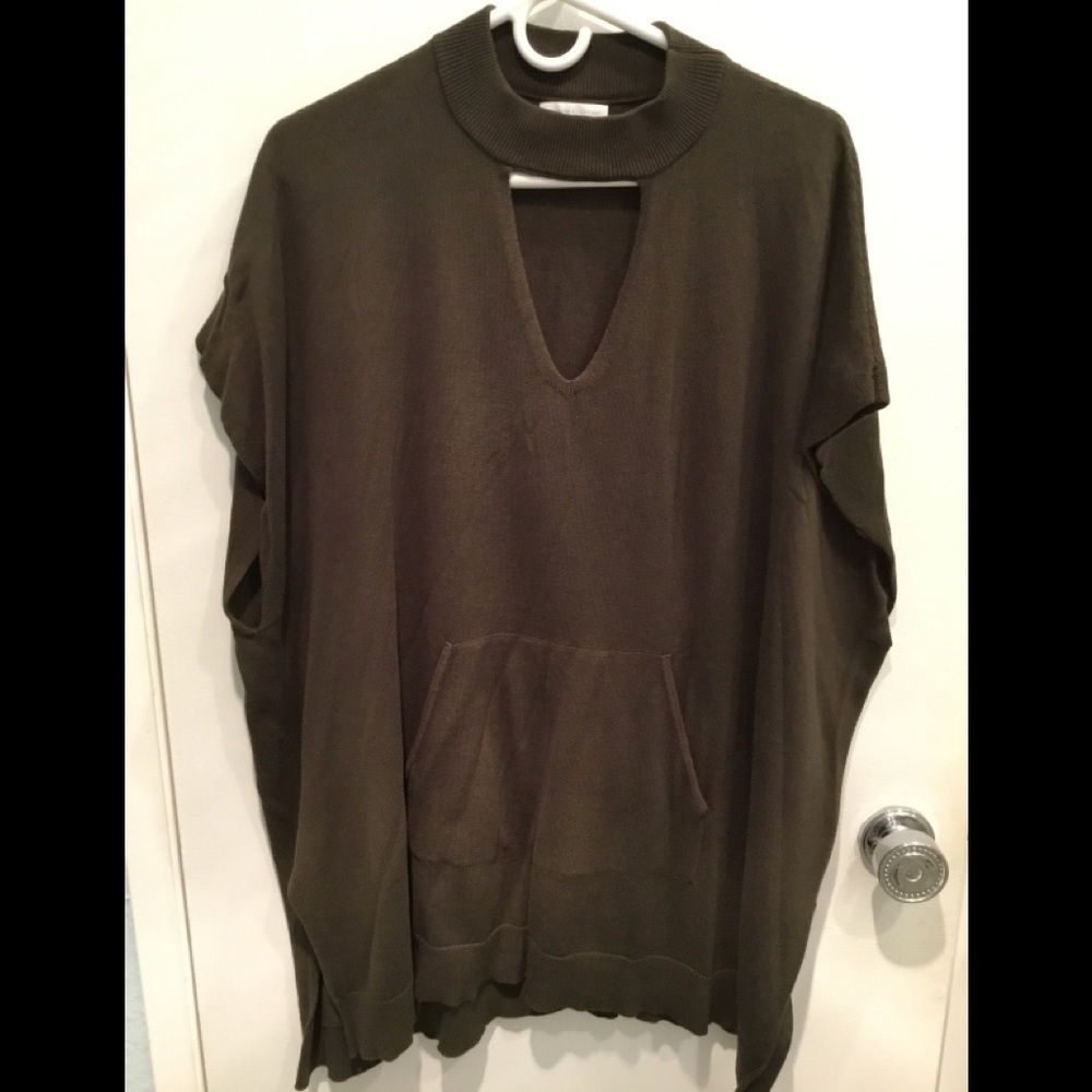 New York & Company Knit Poncho Tunic